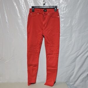 Barba High Waist Super Skinny Jeans in Red/orange